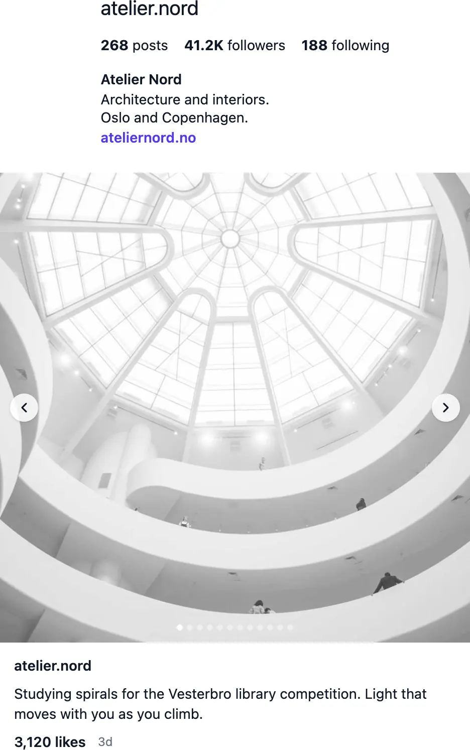 Slider Instagram feed layout